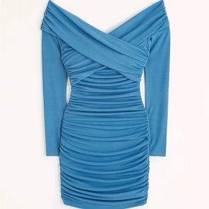 Abercombie and Fitch off the shoulder ruched dress